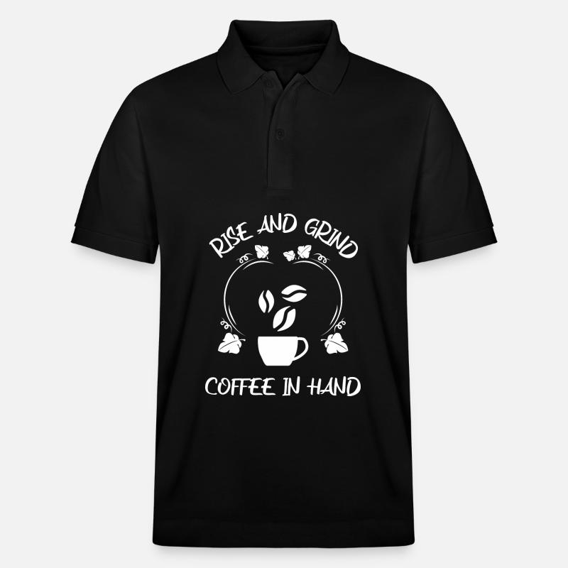 Café Espresso Café - Polo PREPSTER bio Stanley/Stella Unisexe - noir