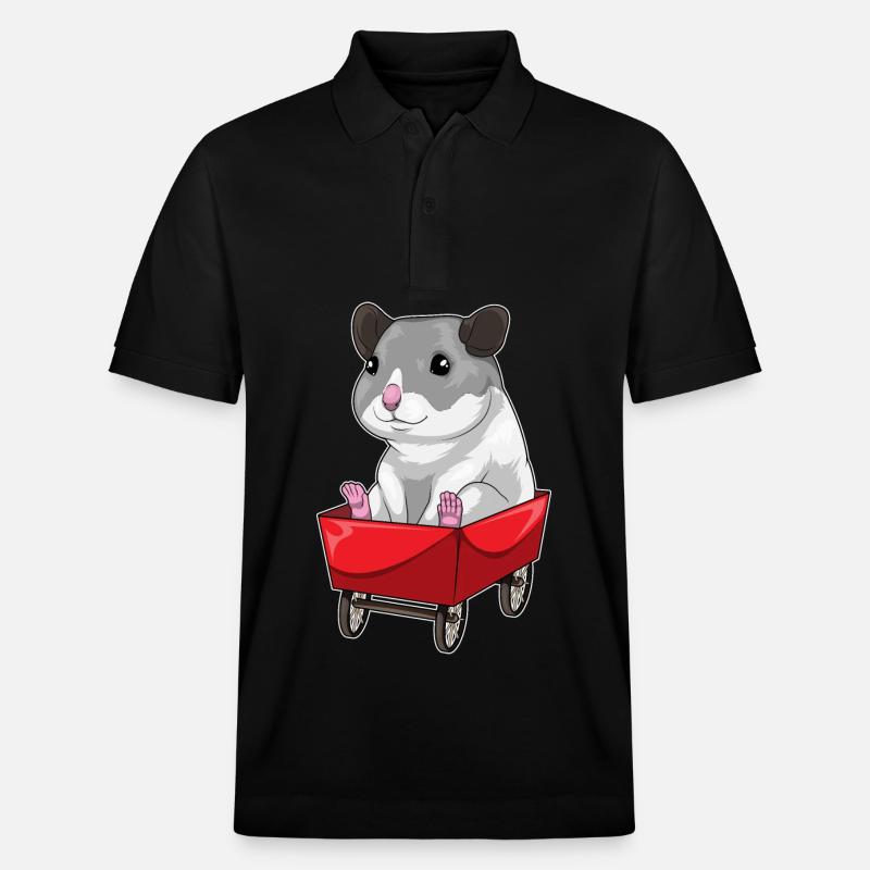 Hamster Schubkarre - Stanley/Stella Unisex Bio-Poloshirt PREPSTER - Schwarz