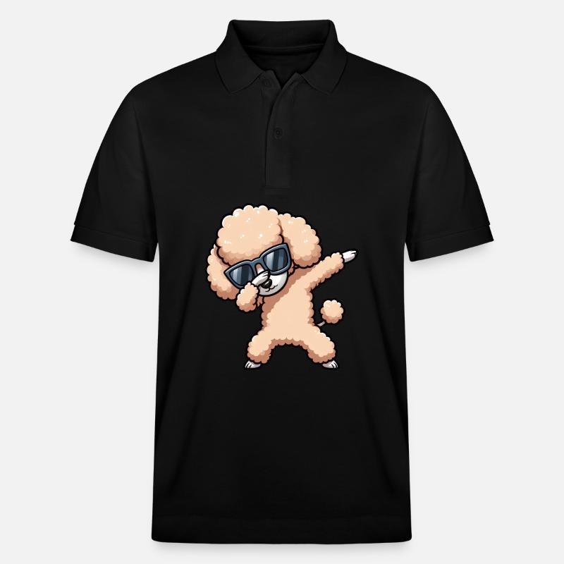 Cool Caniche Dab Pose Drôle - Polo PREPSTER bio Stanley/Stella Unisexe - noir