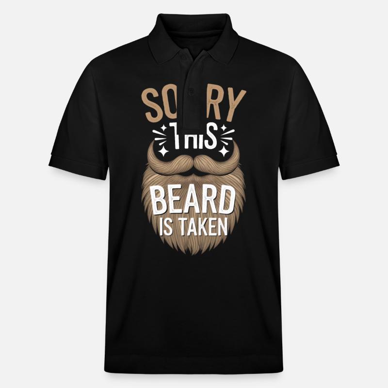 Bart Schnurrbart Bärtige Männer - Stanley/Stella Unisex Bio-Poloshirt PREPSTER - Schwarz