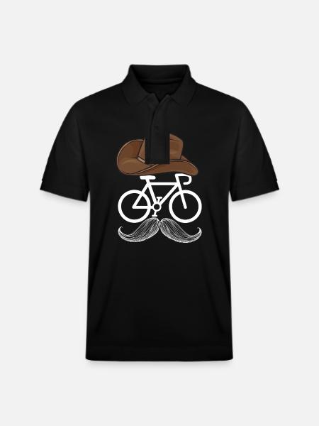 Hipster-Radfahrer - Stanley/Stella Unisex Bio-Poloshirt PREPSTER - Schwarz