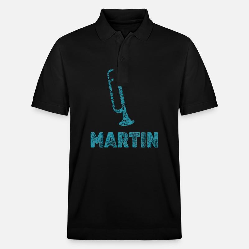 Martin als Blasmusik - Stanley/Stella Unisex Bio-Poloshirt PREPSTER - Schwarz