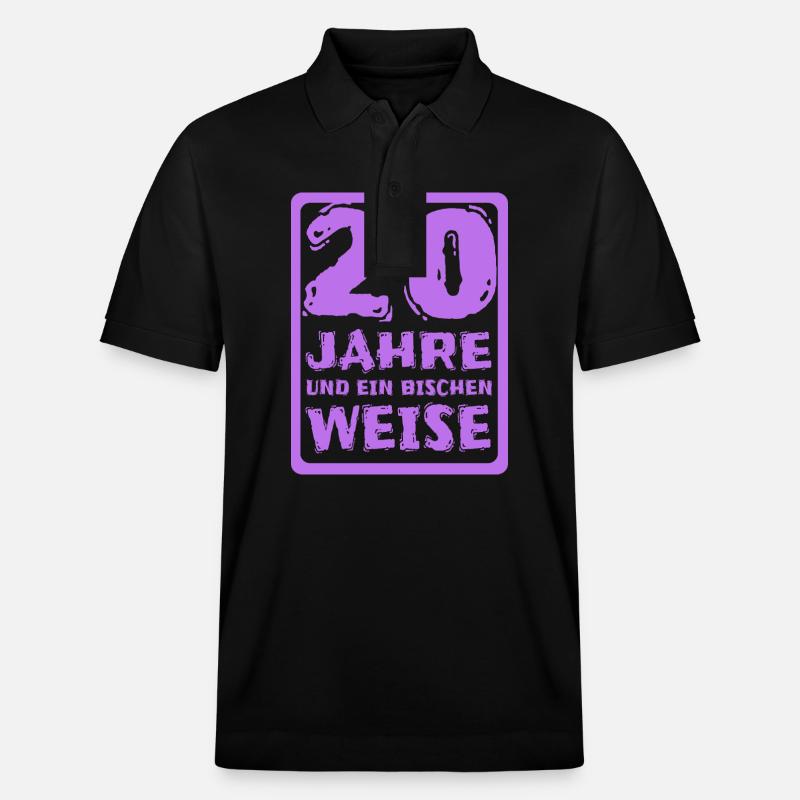 Alter 20 - Stanley/Stella Unisex Bio-Poloshirt PREPSTER - Schwarz