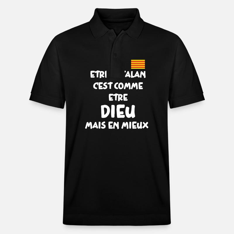 Katalanisch - Stanley/Stella Unisex Bio-Poloshirt PREPSTER - Schwarz