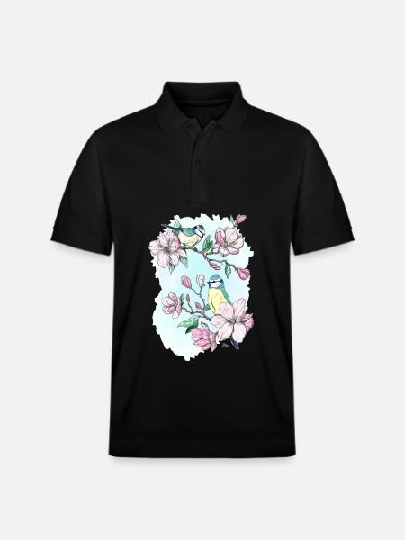 Bleu et magnolias - Polo PREPSTER bio Stanley/Stella Unisexe - noir