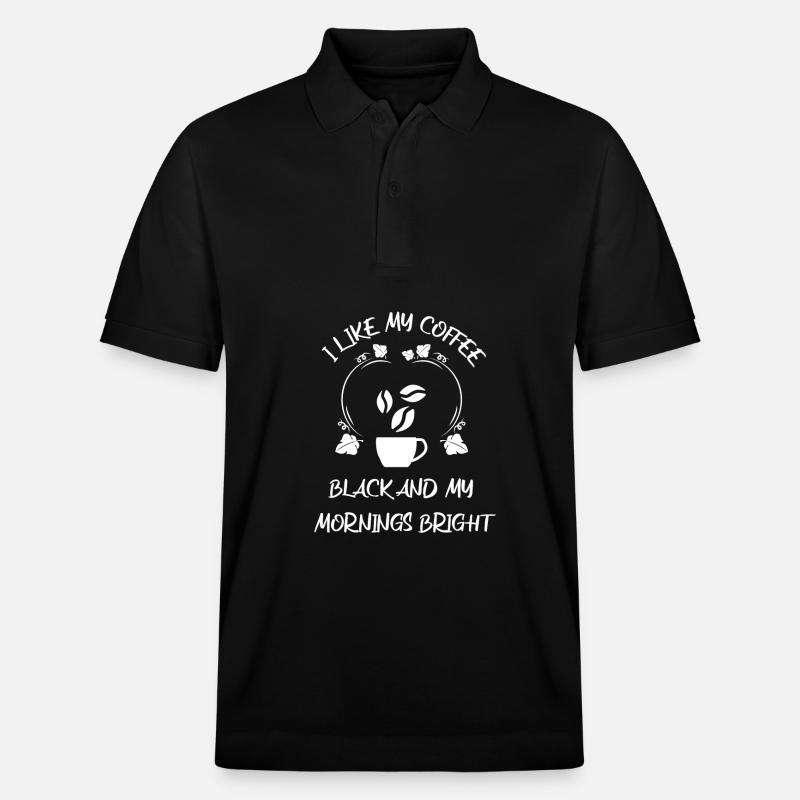 Café Espresso Café - Polo PREPSTER bio Stanley/Stella Unisexe - noir
