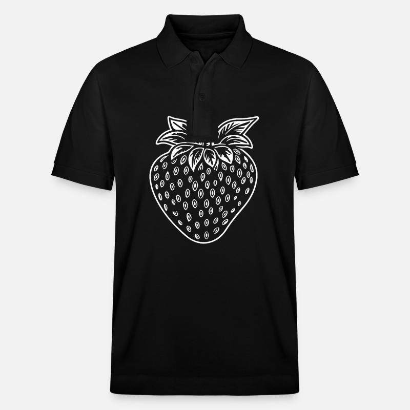 Fraise Fruit Fruit - Polo PREPSTER bio Stanley/Stella Unisexe - noir