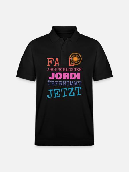 First name Jordi - Stanley/Stella Unisex Organic Polo Shirt PREPSTER - black