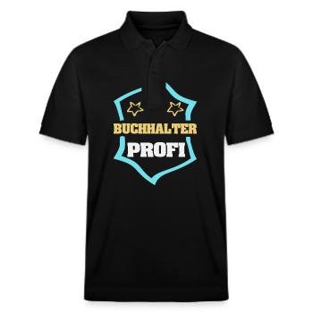 Accountant - Stanley/Stella Unisex Organic Polo Shirt PREPSTER - black - Front - Roxy (174cm) & Andy (188cm)