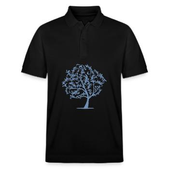 Silhouette minimaliste d’oiseaux d’arbres - Polo PREPSTER bio Stanley/Stella Unisexe - noir - Devant - Roxy (174cm) & Andy (188cm)