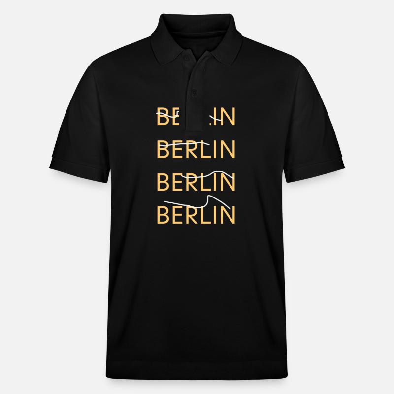 Berlin Berlin Berlin Berlin Souvenir - Polo PREPSTER bio Stanley/Stella Unisexe - noir