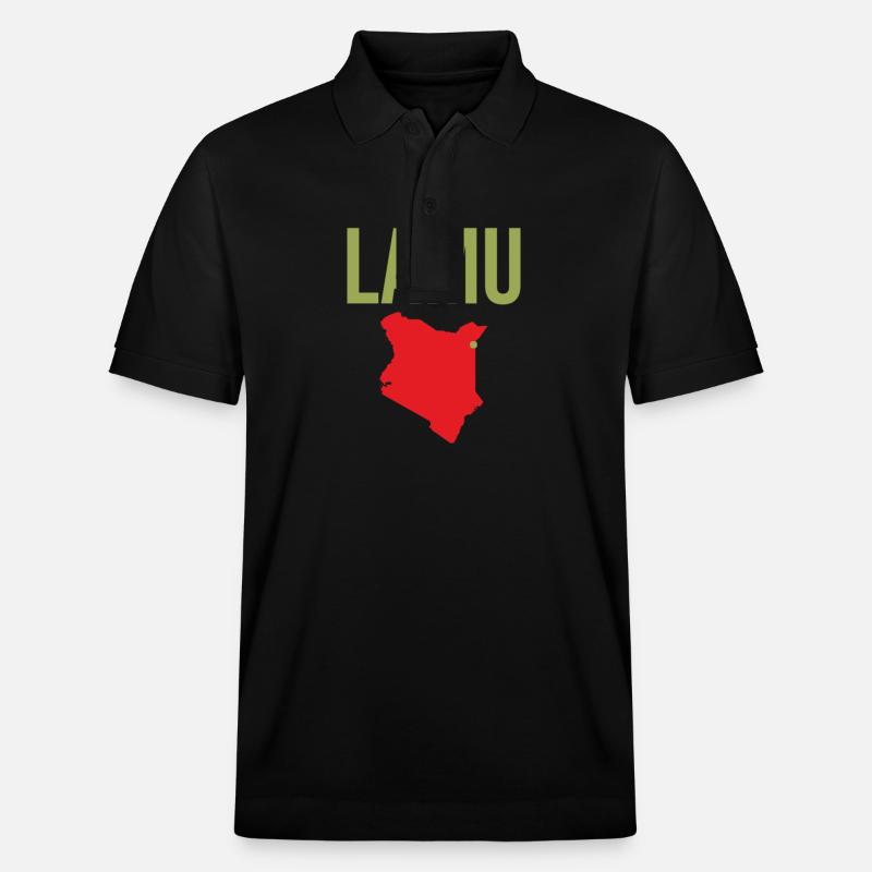 Lamu Kenya Souvenir - Stanley/Stella Unisex Bio-Poloshirt PREPSTER - Schwarz
