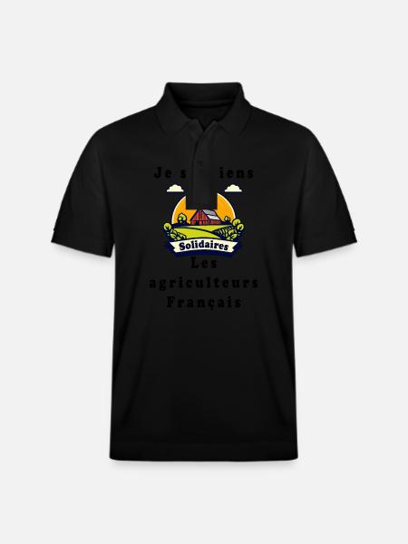 Farmer Support #5 - Stanley/Stella Unisex Organic Polo Shirt PREPSTER - black