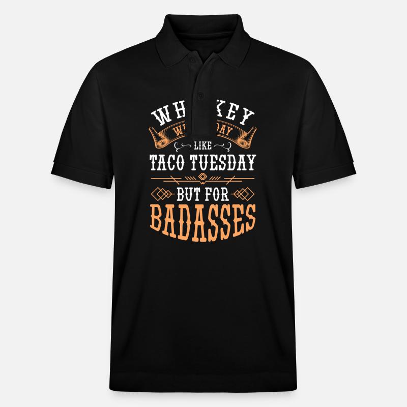 Schnaps Barkeeper Genuss Rausch - Stanley/Stella Unisex Bio-Poloshirt PREPSTER - Schwarz