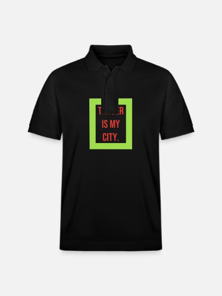 Tangier Morocco Souvenir - Stanley/Stella Unisex Organic Polo Shirt PREPSTER - black