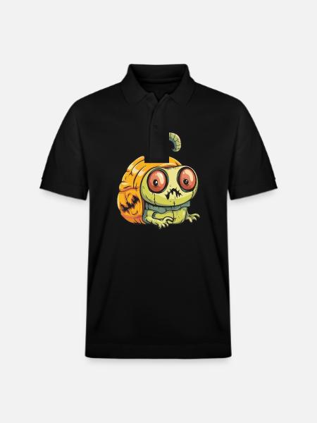 Snail Halloween Zombie - Stanley/Stella Unisex Organic Polo Shirt PREPSTER - black
