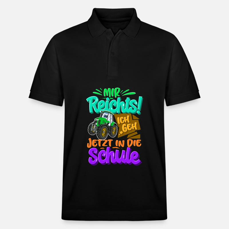 Traktor Kinder Einschulung - Stanley/Stella Unisex Bio-Poloshirt PREPSTER - Schwarz