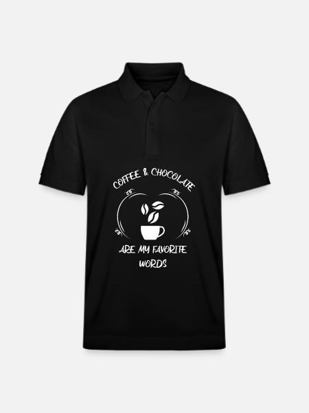Coffee, espresso, coffee & chocolate - Stanley/Stella Unisex Organic Polo Shirt PREPSTER - black