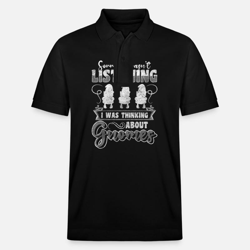 Gnom Gartenzwerg Garten Winzig - Stanley/Stella Unisex Bio-Poloshirt PREPSTER - Schwarz