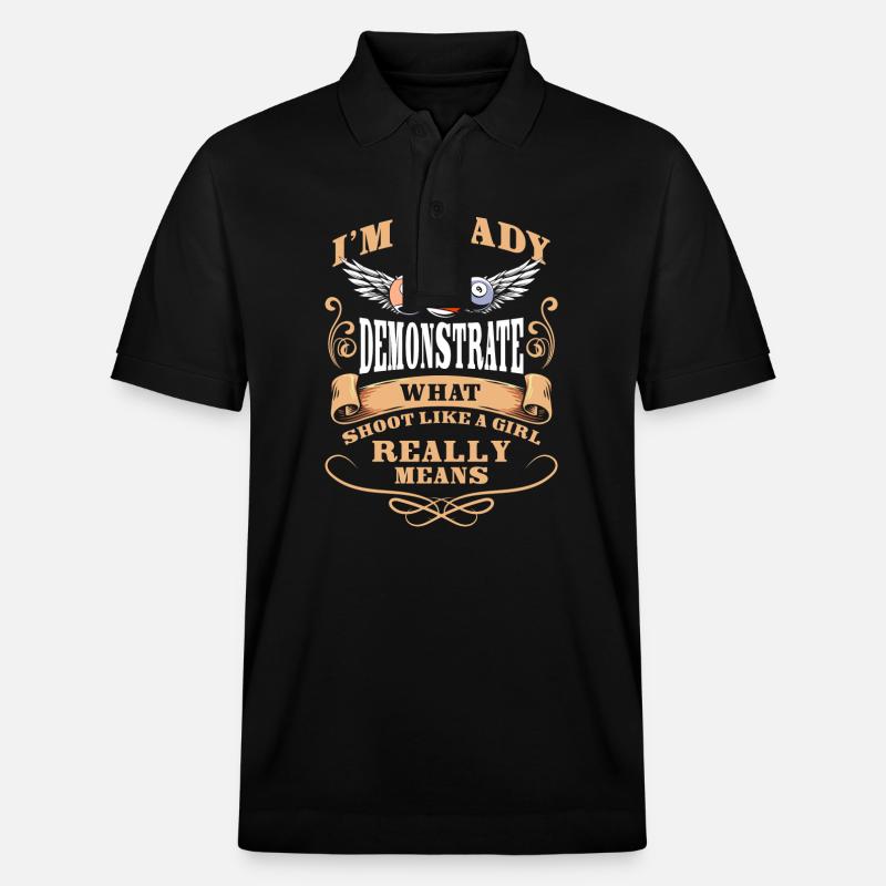 Pool Spruch Queue - Stanley/Stella Unisex Bio-Poloshirt PREPSTER - Schwarz