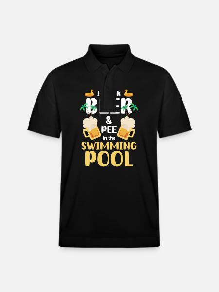 Swimming Pool Summer Recreation - Stanley/Stella Unisex Organic Polo Shirt PREPSTER - black
