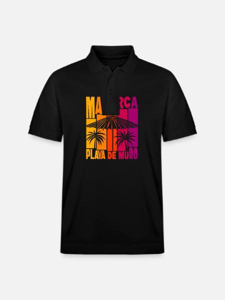Majorca Playa de Muro - Stanley/Stella Unisex Organic Polo Shirt PREPSTER - black