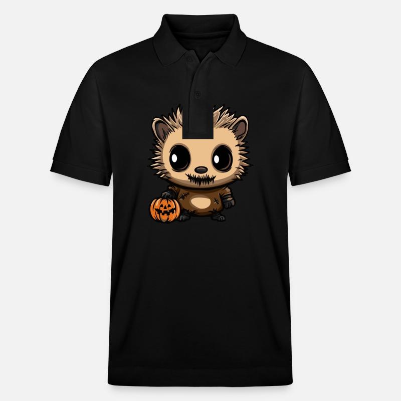 hérisson Halloween Zombie - Polo PREPSTER bio Stanley/Stella Unisexe - noir