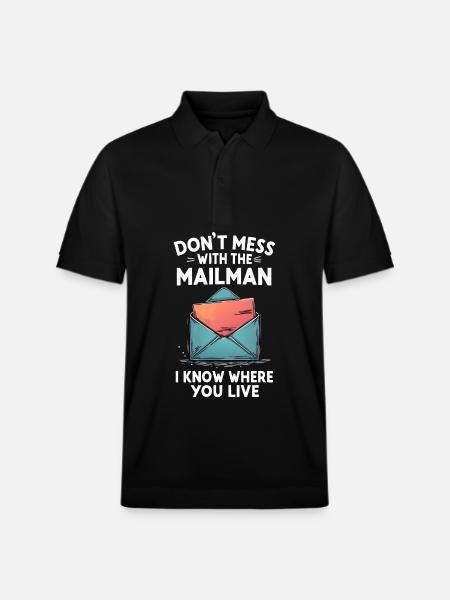 Lustiger Spruch für Postboten - Stanley/Stella Unisex Bio-Poloshirt PREPSTER - Schwarz