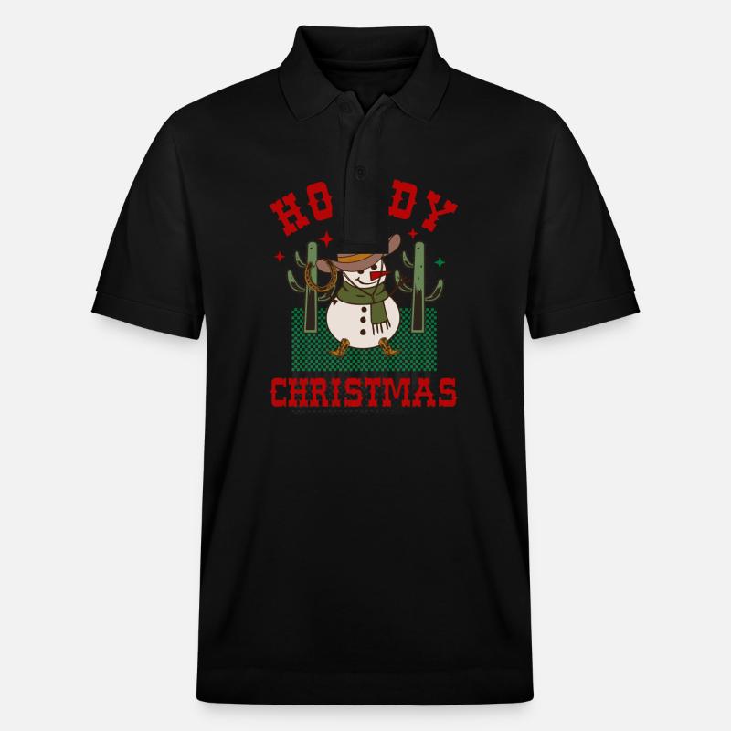 Howdy Christmas - Stanley/Stella Unisex Bio-Poloshirt PREPSTER - Schwarz