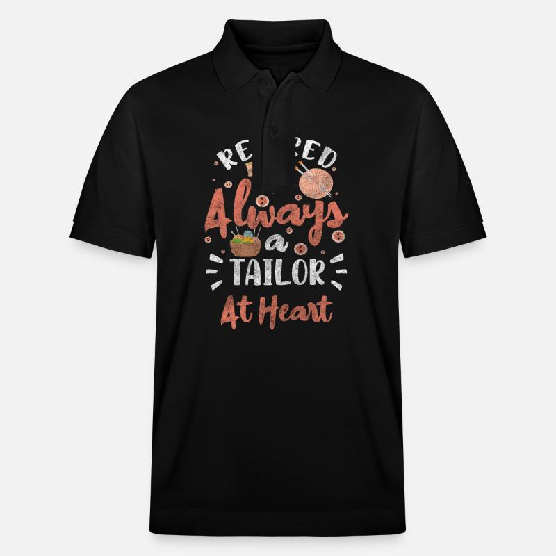 Tailor Thread Handmade - Stanley/Stella Unisex Organic Polo Shirt PREPSTER - black