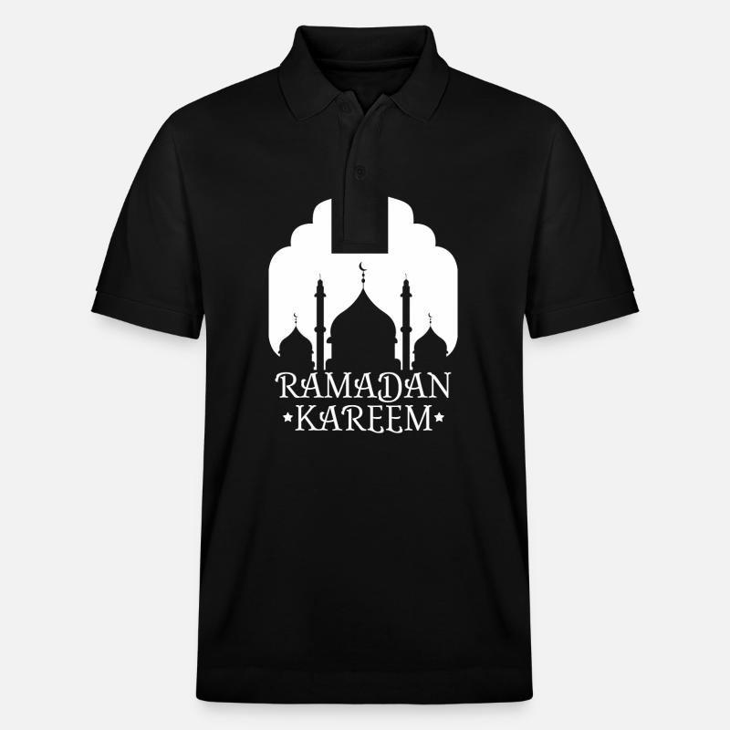 Ramadan Kareem Blanc - Polo PREPSTER bio Stanley/Stella Unisexe - noir