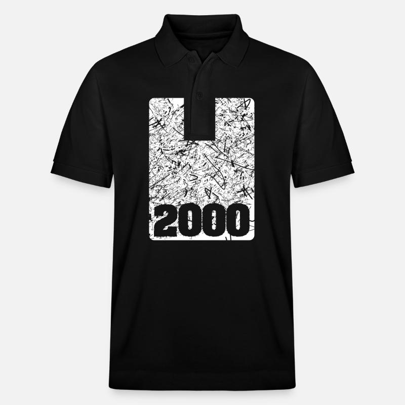 Zahl 2000 - Stanley/Stella Unisex Bio-Poloshirt PREPSTER - Schwarz