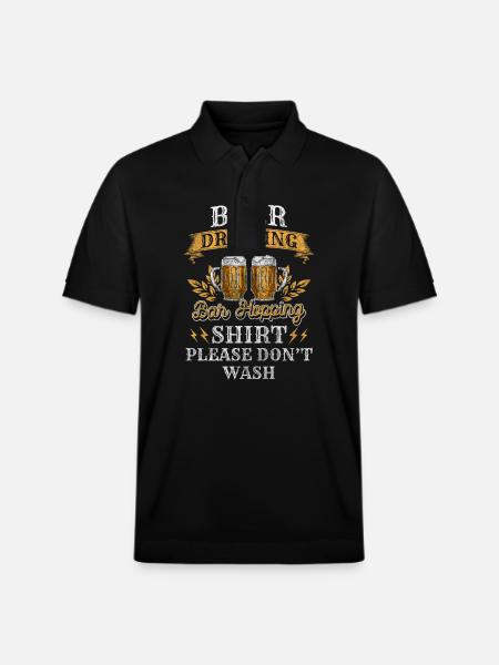 Party, Drinking, Wine, Drinks - Stanley/Stella Unisex Organic Polo Shirt PREPSTER - black