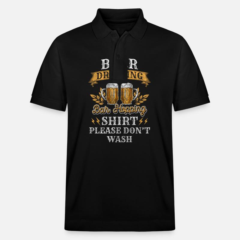 Fête, Boisson, Vin, Boissons - Polo PREPSTER bio Stanley/Stella Unisexe - noir