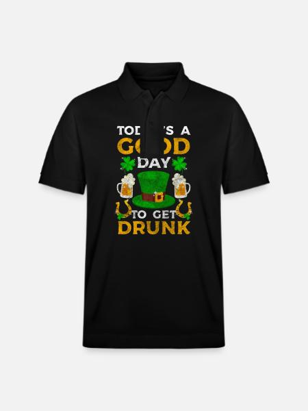 Irish Wanderlust Happiness Irish - Stanley/Stella Unisex Organic Polo Shirt PREPSTER - black