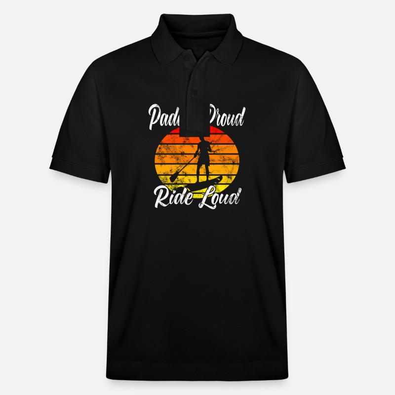 Paddle Proud Ride Loud - Stanley/Stella Unisex Bio-Poloshirt PREPSTER - Schwarz