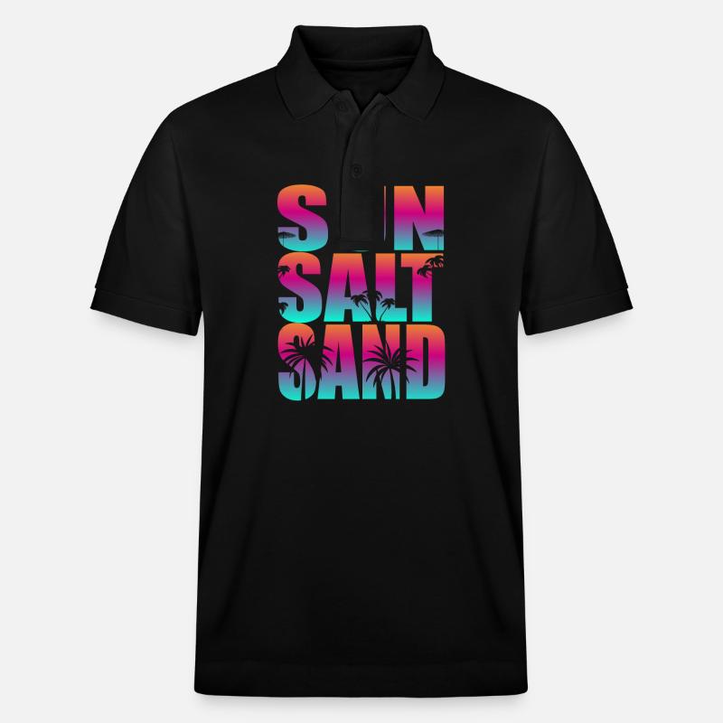 Sel de soleil Sable - Polo PREPSTER bio Stanley/Stella Unisexe - noir