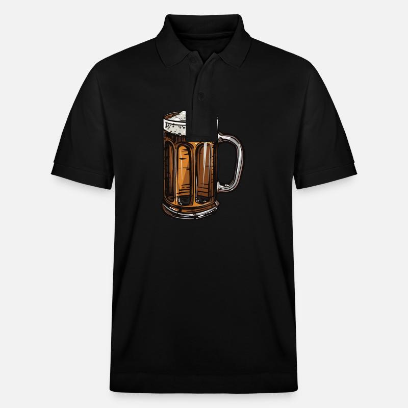 Bierkrug Bier Malz - Stanley/Stella Unisex Bio-Poloshirt PREPSTER - Schwarz