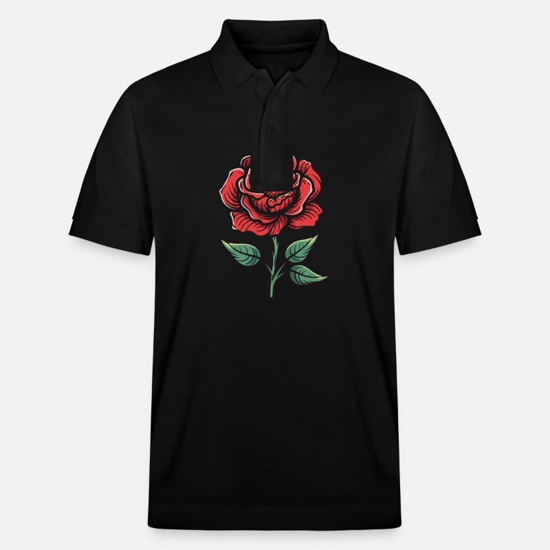 Amour de fleur de rose - Polo PREPSTER bio Stanley/Stella Unisexe - noir