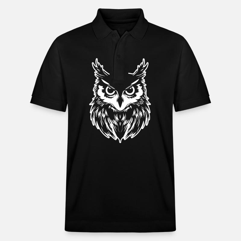 Hibou Hibou Oiseaux Oiseaux - Polo PREPSTER bio Stanley/Stella Unisexe - noir