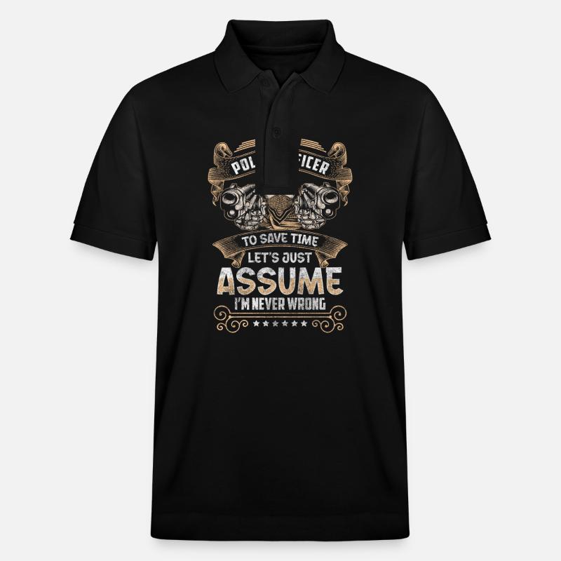 Polizei Recht Uniform Handschellen - Stanley/Stella Unisex Bio-Poloshirt PREPSTER - Schwarz