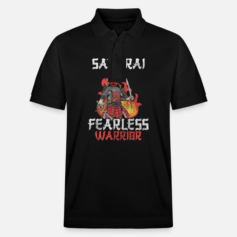 Combattant, Épée, Courage, Katana - Polo PREPSTER bio Stanley/Stella Unisexe - noir
