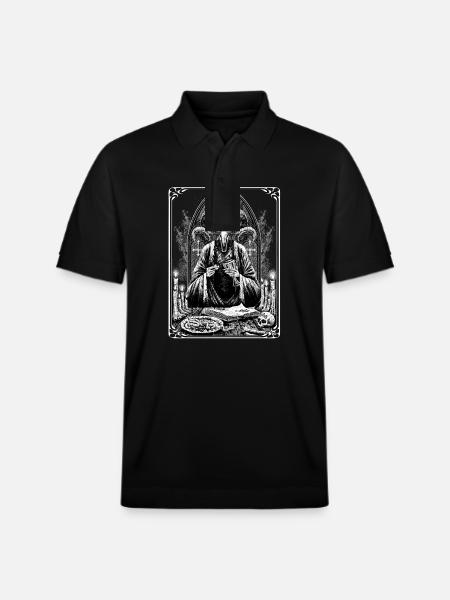 Satanico Occulto Arte Oscura Diavolo 666 Pentagramma - Polo ecologica unisex PREPSTER di Stanley/Stella - nero