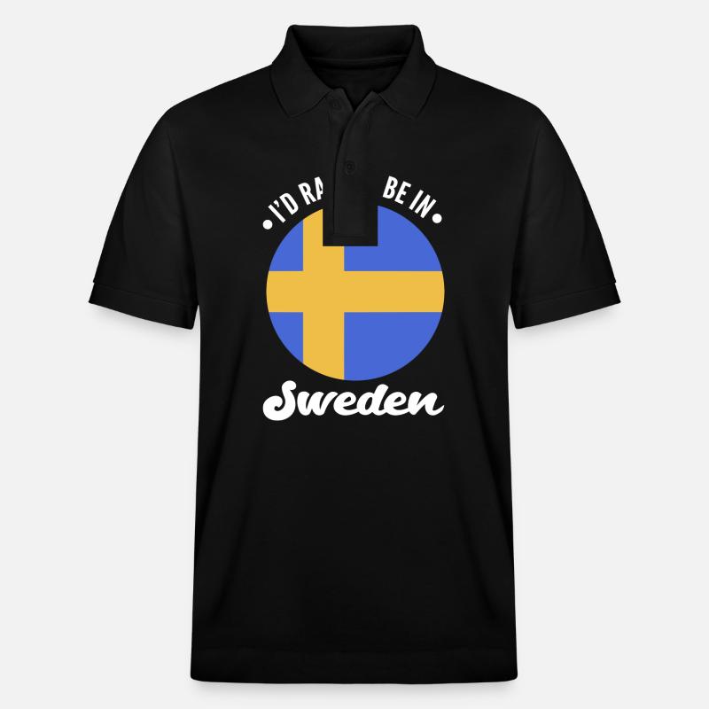 Schweden Schwedisch - Stanley/Stella Unisex Bio-Poloshirt PREPSTER - Schwarz