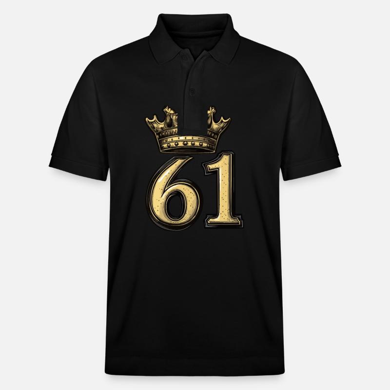 61 Couronne de chiffres - Polo PREPSTER bio Stanley/Stella Unisexe - noir