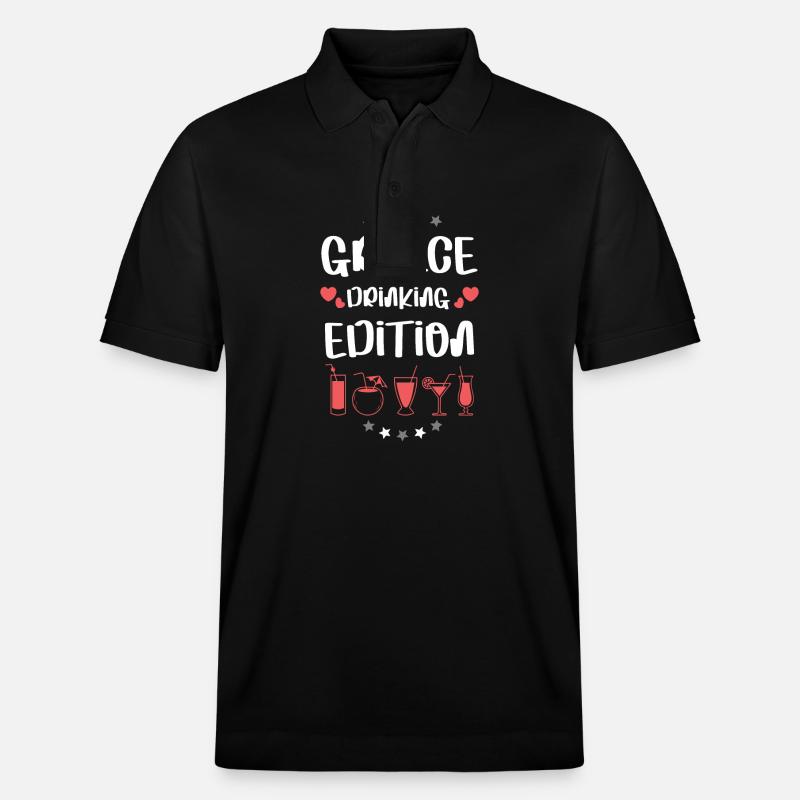 Équipe de boisson en Grèce - Polo PREPSTER bio Stanley/Stella Unisexe - noir
