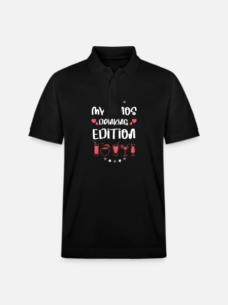 Mykonos Drinking Team - Stanley/Stella Unisex Organic Polo Shirt PREPSTER - black