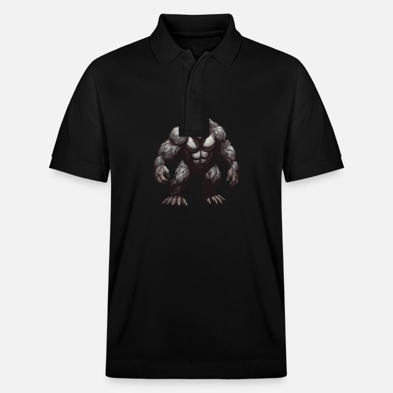 Gorilla Tier - Stanley/Stella Unisex Bio-Poloshirt PREPSTER - Schwarz