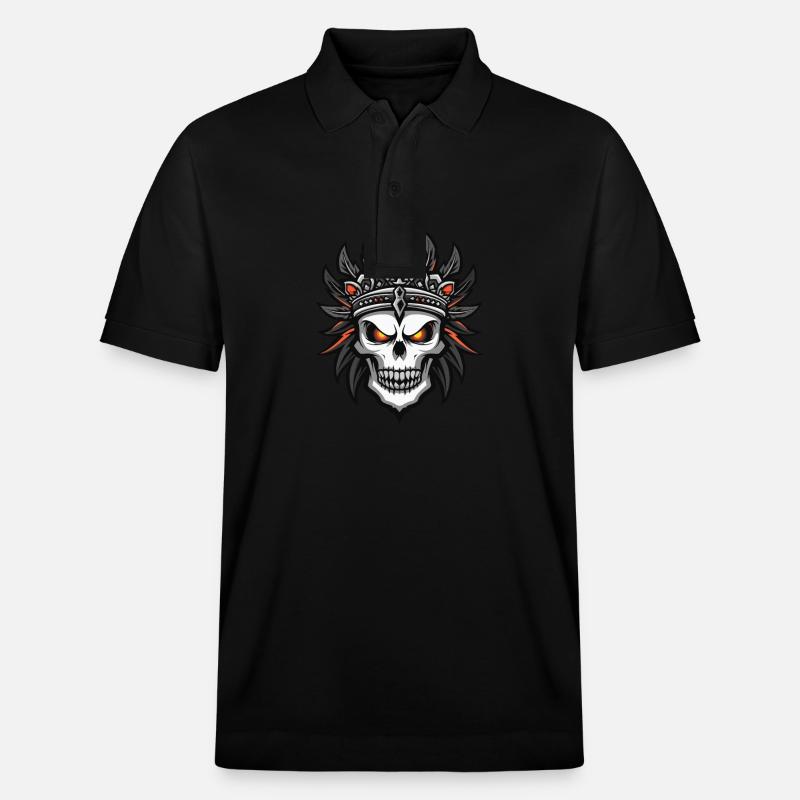 Chef Apache, Indiens morts - Polo PREPSTER bio Stanley/Stella Unisexe - noir