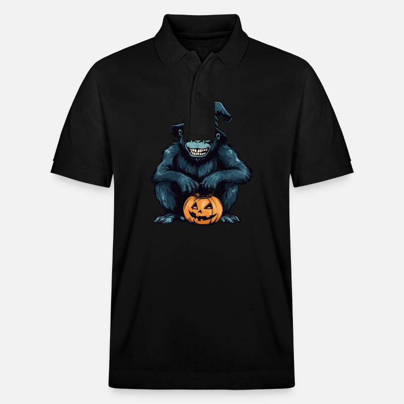 Gorilla Halloween Zombie - Stanley/Stella Unisex Bio-Poloshirt PREPSTER - Schwarz
